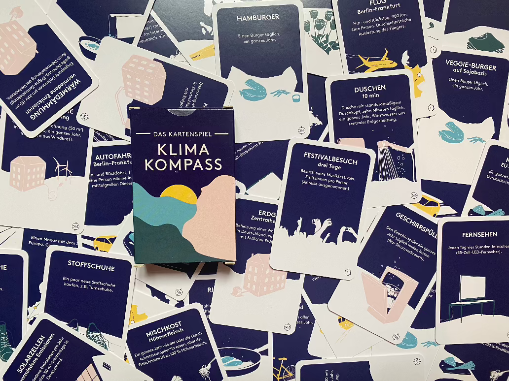 Das Kartenspiel Klimakompass Lehrkräfte-Set Klimaauswirkungen - 5 Spiele für den Unterricht und Schulen