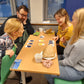 Students play cards